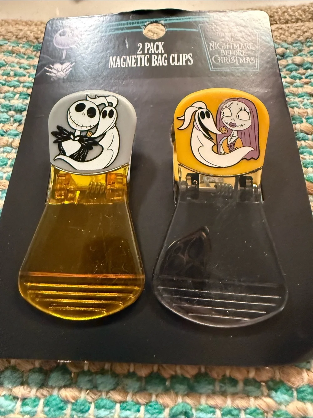 🎃🍁 NEW 🎃🎃 2-Pack Magnetic Bag Clips - Yellow & Clear